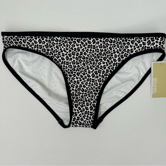 Michael Kors Women’s Mini Leopard Print Bikini Swim Bottom Size M - Picture 13 of 16
